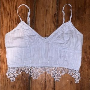 Baby Blue FreePeople Crop Top